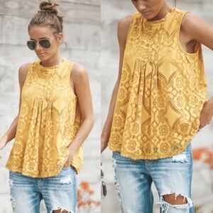 SUNFLOWER Sleeveless Lace Top-LAST ONE ☝️